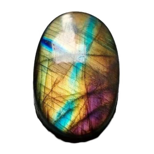 Labradorite naturelle ovale 40x22x7mm pour fabrication bijoux pendentif collier bague