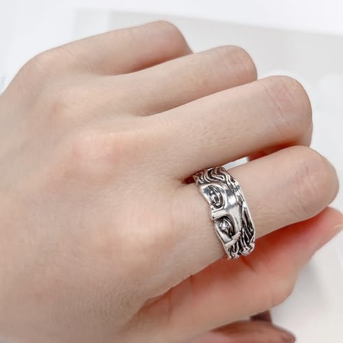 OIDIMS Vintage Venus Half Face Ring For Women Men Adjustable Personalized Open Wrap Knuckle Finger Band Rings Thumb Fashion Unique Jewelry Gift3