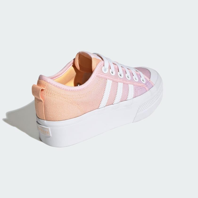 adidas Nizza Herren Plateauschuhe, Cloud White/Clear Pink/Acid Orange, 10.5 – Ansicht 3