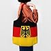 GOAYETN Flag German Coat of Arms Tote Bag, Reusable Grocery Bags, Large Canvas Tote Bag for Travel Shopping Work Daily Use