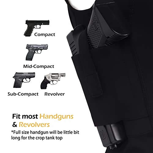 Lilcreek Sports Bra Holsters for Concealed Carry Women,Gun Holster for Women Crop Tank Top,Conceal Carry for Women Shirt - Image 3