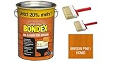 verschiedene Farben Sanitärshop Baustoffe & Sanitär Bondex Holzlasur oregon pinie für außen 4,8 Liter Sondergebinde 20% mehr Inhalt inkl. Flächenstreicher