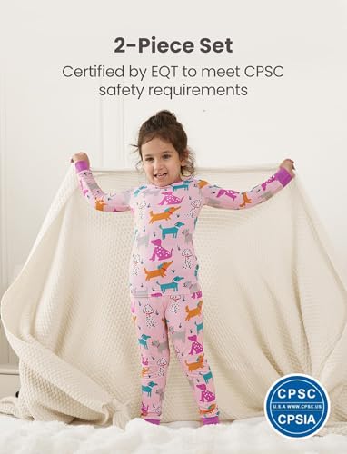 Image of PATPAT Bamboo Viscose Pajama Sets for Toddler Boys & Girls Baby Kids, Ultra-soft Snug fit Pjs Sleepers for Birthday Holiday