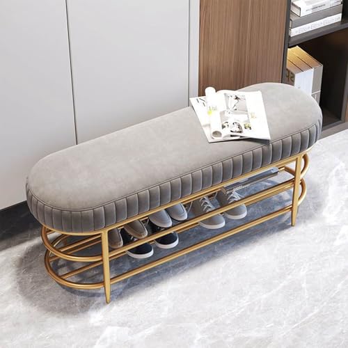 Meuble d'entrée moderne avec assise confortable pour couloir chaleureux