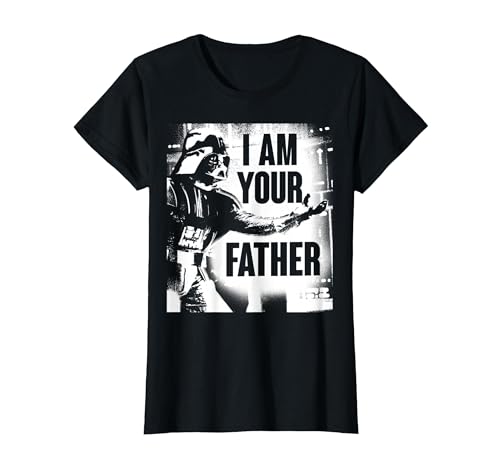 Image of Star Wars Darth Vader I Am Your Father Movie Photo T-Shirt, Women, Black, X-Small