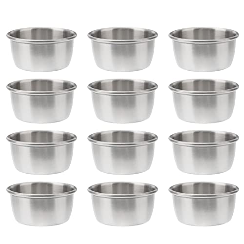 Cabilock 12pièces Coupelles Acier Inoxydable Pour Sauce Récipients à Dipping Idéals Pour Restaurants Et Fêtes à Domicile