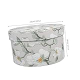 GALPADA Caja Redonda de PU con Tapa Caja de Regalo Elegante para Cumpleaños y Almacenamiento de Perfume y Lápiz Labial Color Verde