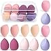 12 Pezzi Spugnette Trucco Make Up, Beauty Blender per Fondotinta, Correttore e Cipria, Spugna Makeup Morbida, Lavabile Spugnetta, Bagnato/Asciutto per Liquid, Creme e Polveri, Con Scatola Portaoggetti immagine