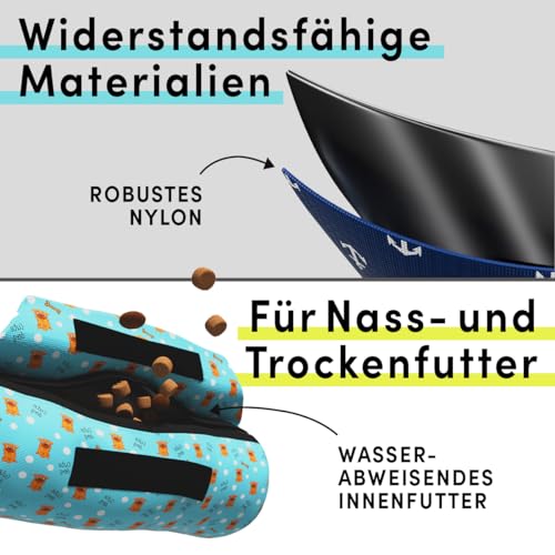 STUCH Futterdummy für Hunde 100% Vegan & PETA zertifiziert – reißfester Apportierbeutel für Nass- & Trockenfutter – wasserdicht & waschbar – Trainingsdummy für Hundetraining & Rückruf (Türkis)
