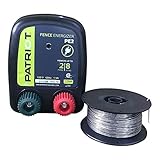 Patriot PE2 Electric Fence Energizer Plus 250-Feet Made in U.S.A. 17 Gauge Spool Aluminum Wire for Containing Pets and Keeping Out Small Nuisance Animals
