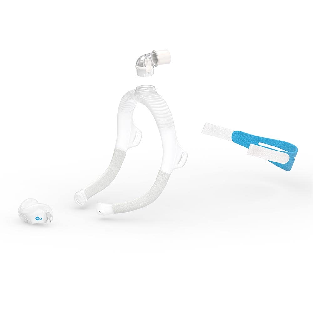 Resmed Airfit N30i Telaio standard con gomito - Telaio Springfit autoadattante per una terapia stabile e confortevole per il viso