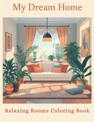 Interior Design Adult Coloring Book: My Dream Home: 40 Relaxing Home Decor Pages for Stress Relief and Mindfulness. Features Cozy Living Rooms, Modern Kitchens & Beautiful Interior Spaces. image 2