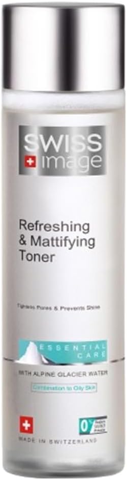 Swiss Image Face Toner Refreshing & Mattifying 200 ml | Oil Control, Pore Tightening & Skin Calming | Hydrating Face Toner for Oily, Acne-Prone & Combination Skin | For Men & Women | Swiss Made
