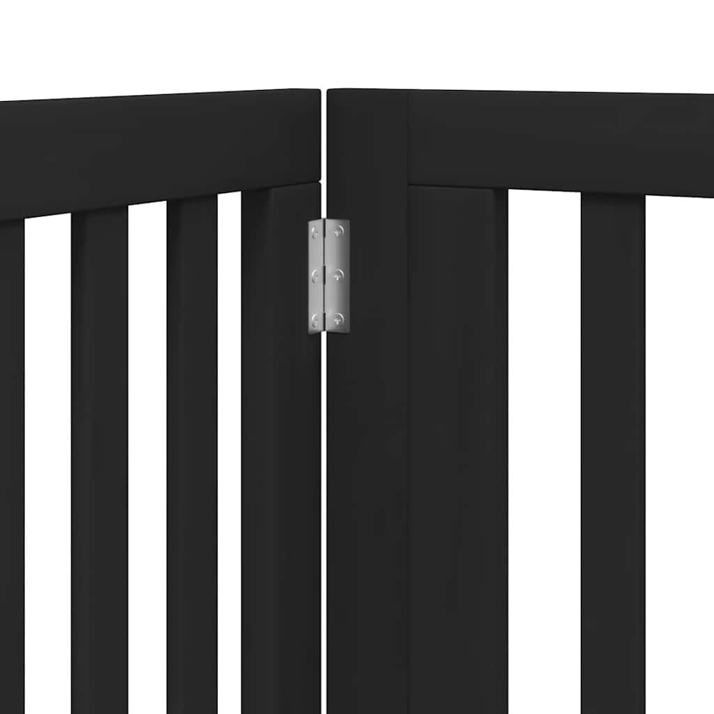 Puerta plegable para perros de 15 piezas con puerta de madera de álamo, rejilla plegable para perros con puerta para seguridad de mascotas, puerta para perros sin taladrar y bloqueable