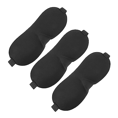 Ipetboom 3個 目隠し office ofc シェーティング eye patch のそみ アジサイの装飾 ベレー野球帽 太陽 ブレスベールアイカバー ブレスベールアイシェード 布 Black