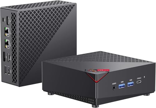 KAMRUI Mini PC AM06PRO, AMD Ryzen 5 5500U(6C/12T, up to 4.0 GHz), Mini Tower PC 16GB DDR4 512GB M.2 2280 NVME SSD Mini Desktop C