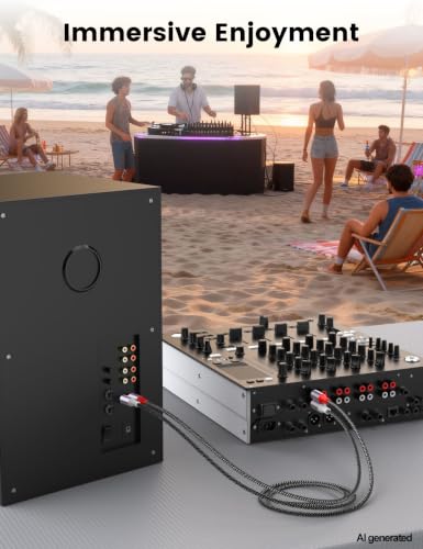 MOSWAG RCA延長ケーブル 2RCA オス - 2 メス ステレオオーディオケーブル 2m