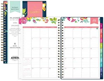Blue Sky Day Designer for 2020-2021 Academic Year Weekly & Monthly Planner, Flexible Cover, Twin-Wire Binding, 5' x 8', Peyton Navy, (Model: 107927-A21)