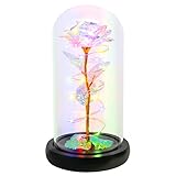 Childom Valentine Rose Flowers Gift,Colorful Artificial Flower Gift with Colorful Lights, Rose...