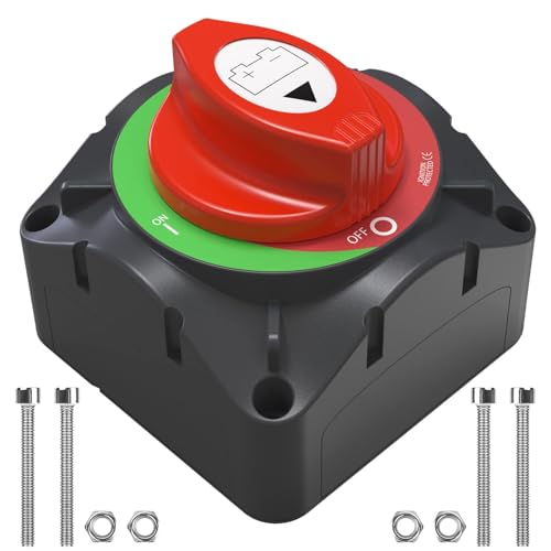 COZYEHOO Battery Disconnect Switch 12V Master,12V-48V Battery Shut Off Switch 275Amps High Current for Car Marine Boat RV Vehicles(On/Off)