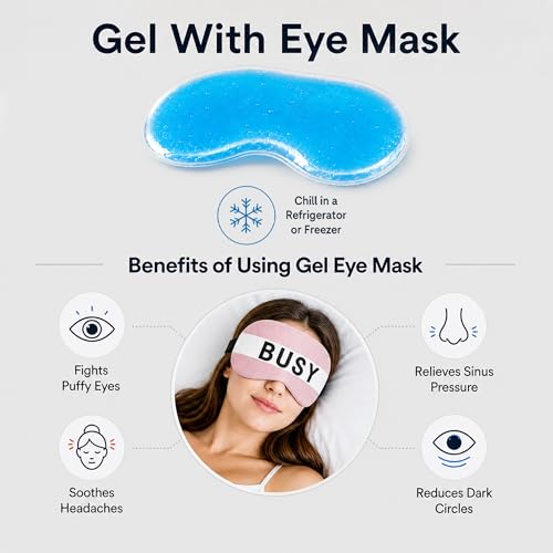 Image of Jenna Angry Ice Gel Eye Mask For Insomnia, Meditation, Puffy Eyes And Dark Circles (Busy Pink Gel)