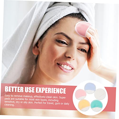 FRCOLOR 10 Pcs Almofadas De Limpeza De Veludo Almofada De Limpeza De Maquiagem Almofada Facial De Li