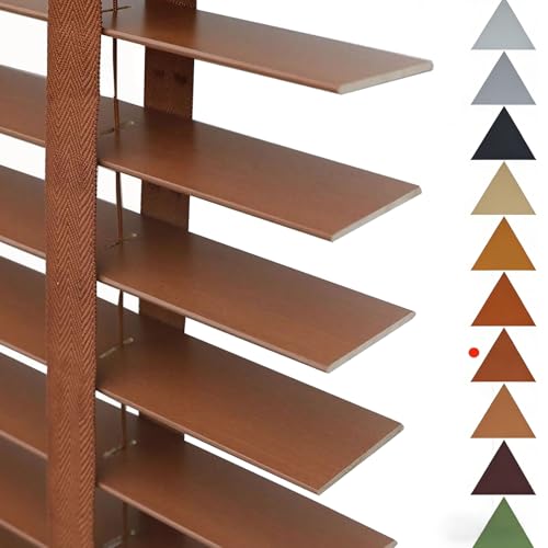 Personalizado Persianas Venecianas De Madera 170 180 70 80 85 115 120 140 160 50 165 220 Cm, Láminas De 50 Mm, para Oficina/Baño(Oak)