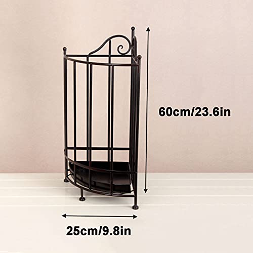 Porte-parapluies d'intérieur design noir avec bac de récupération d'eau - 5
