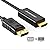 Anbear Display Port to HDMI Cable, Gold Plated Displayport to HDMI Cable 6 Feet(Male to Male) for DisplayPort Enabled Desktops and Laptops to Connect to HDMI Displays (1 Pack)