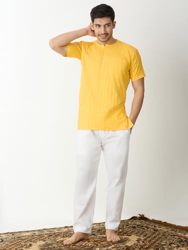 Image of Rajubhai Hargovindas Mens Casual Cotton Straight Kurta