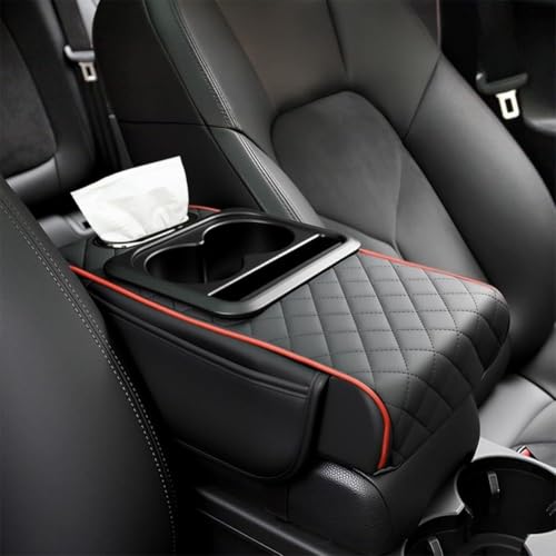Car Armrest Box Mat Organizer Leather 35x19cm Car Armrest Box