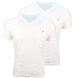 Langarmshirts Replay 2er Pack T-Shirts V-Ausschnitt M3589 22602 010 White S18-RPT1 Größe L