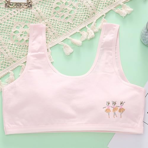 Girls Bras Cotton 9-17 Years Cotton Sports Bras for Girls Underwear for Girls Teen Strapless Bras for Girls Ages 12-14 Strapless Bras for Teens Preteen Bras Kids Bra 08# Pink 12 Years2