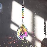 WEISIPU Crystals Ball Prisms Suncatcher, Hanging Ornament Chakra Crystals Colorful Crystal Pendants for Home, Office, Garden Decoration, Car Pendant, Birthday Present and Christmas Ornaments