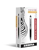 Zebra Pen 46410 Zebra Sarasa SE Retractable Gel Ink Pens, Medium Point 0.7mm, Black Rapid Dry Ink, 12-Count