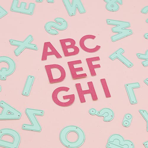Craftelier - Set 39 Uppercase Letter and Symbol Dies for Card Making Scrapbooking and Crafting Projects, Turquoise, 2 cm - Image 2