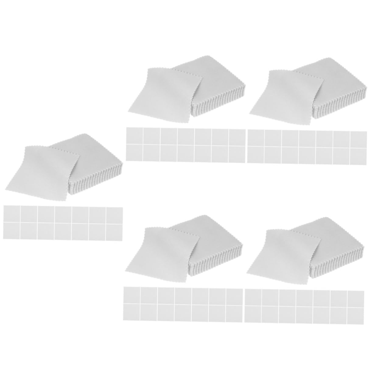 Lurrose 5 Sätze Schmuck-reinigungstücher Wischen Bausatz Lappen Blitz Gucken Sauber Unterlage Geschirrspülen Gel Poliermaschine Drapieren Reinigungstuch Wildleder- Light Grey 60 Stück * 5