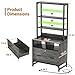 Homieasy Vertical File Cabinet, Bookshelf Filing Cabinet with Charging Station & Lock, Printer Stand Drawer Cabinet for Home Office, Fits Letter/A4/Legal Size, Grey