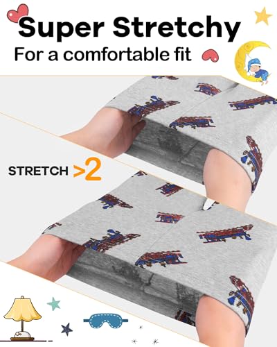 Image of DAUGHTER QUEEN Boys Pajamas 4 Pieces Long Set 100% Cotton Sleepwear Size 18 Months-12 Years