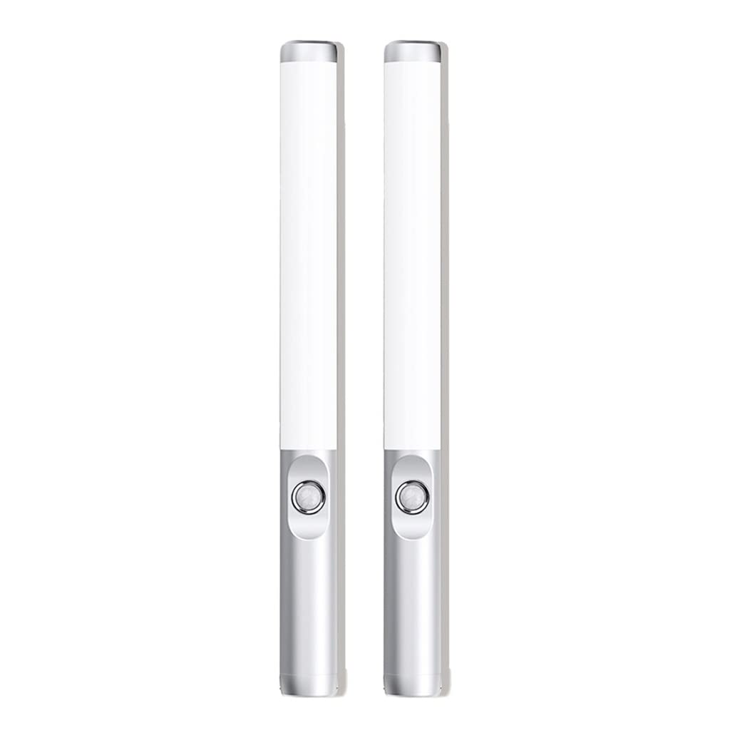 Luz de Armario LED, Luces con Sensor de Movimiento para Interiores, USB Recargable Luz Nocturna Inalámbrica, Luz de Gabinete Magnética para Cocina, Armario, Escaleras, Dormitorio, 2 Paquetes