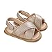 Lavender1 Baby Weiche Sohle Sandalen Baby Sandalen Kleinkind Krabbelschuhe Babyschuhe Lauflernschuhe Rutschfest Gummisohle für Kleinkind Jungen Mädchen (Gold,12-18 Monate)