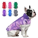 MORVIGIVE Camo Fleece Lining Winter Dog Coats, Reversible Waterproof Puppy Snow Jackets with Reflect