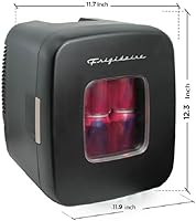 Vista 2 de Frigidaire Retro Mini Beverage/Skincare Cooler Holds 12 cans or 9 liters Black EFMIS351-BK (Renewed)