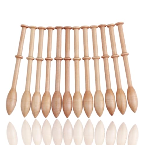 Kit De Encaje De Bolillos, 12Pcs Encaje Bobinas, Bobinas De Encaje De Madera Kit Encaje Bobinas Encaje Hacer Bobinas Bobinas De Madera