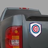 Football Fanatics MLB Chicago Cubs Team Shield Automobile Reflector Decal, Blue Vinyl, Custom Style, Rectangular, Outdoor Use