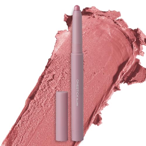 Image of Ruby's Organics OneStick Lipstick for Women - Blurr, Lip and Cheek Contour Crayon, Matte Finish, Lip Makeup - Enriched with Antioxidants and Vitamins, Chemical Free - Peony