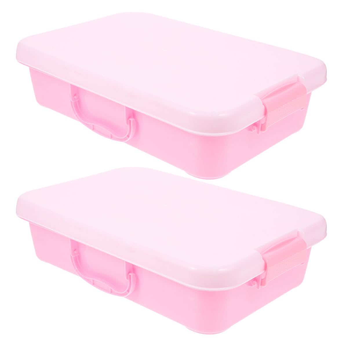 Gogogmee 2pcs Portable Sandbox Storage Box with Lid Handheld Sand Tray for for Organizing Sandbox and Accessories Lightweight Design for Beach Backyard Fun