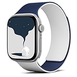 MOFT【公式直営店】アップルウォッチ用バンド マグネット シリコン Apple Watch対応バンド スポーツ 交換ベルト 軽量 通気性 防汗 マグネット留め具付き コンパチブル S11/S10/S9/S8/S7/S6/S5/S4/S3/S2/S1/SE/SE2/SE3 に適用 38mm 40mm 41mm 42mm（ディープブルーxミスティグレー）