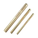 UrbanHui 3-teiliges Messing-Durchtreiber-Set mit gerändeltem Griff 3/4, 1/2, 3/8 Zoll für präzises Entfernen von Stiften und Metallstanzen