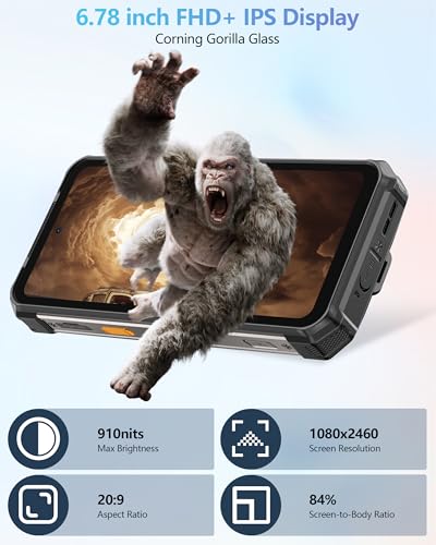 Ulefone Rugking 5 Pro Rugged Smartphone(2026)Android 16, 20000Mah Telefono Indistruttibile 16GB+256GB/2TB, 1000LM Super Torcia, 6.78''HD+, 64MP+20MP Visione Notturna Cellulare 4G Dual SIM/3 Slots/Nfc - 8